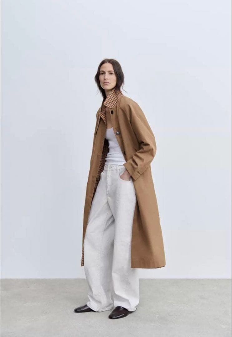 専用ZARAリバーシブルトレンチコートロング2025