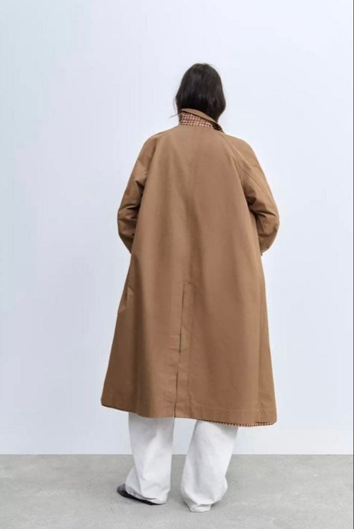 専用ZARAリバーシブルトレンチコートロング2025