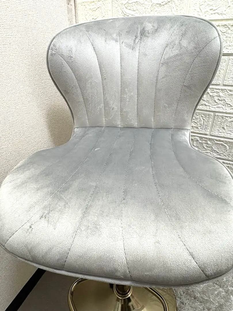 回転バーチェア　グレー