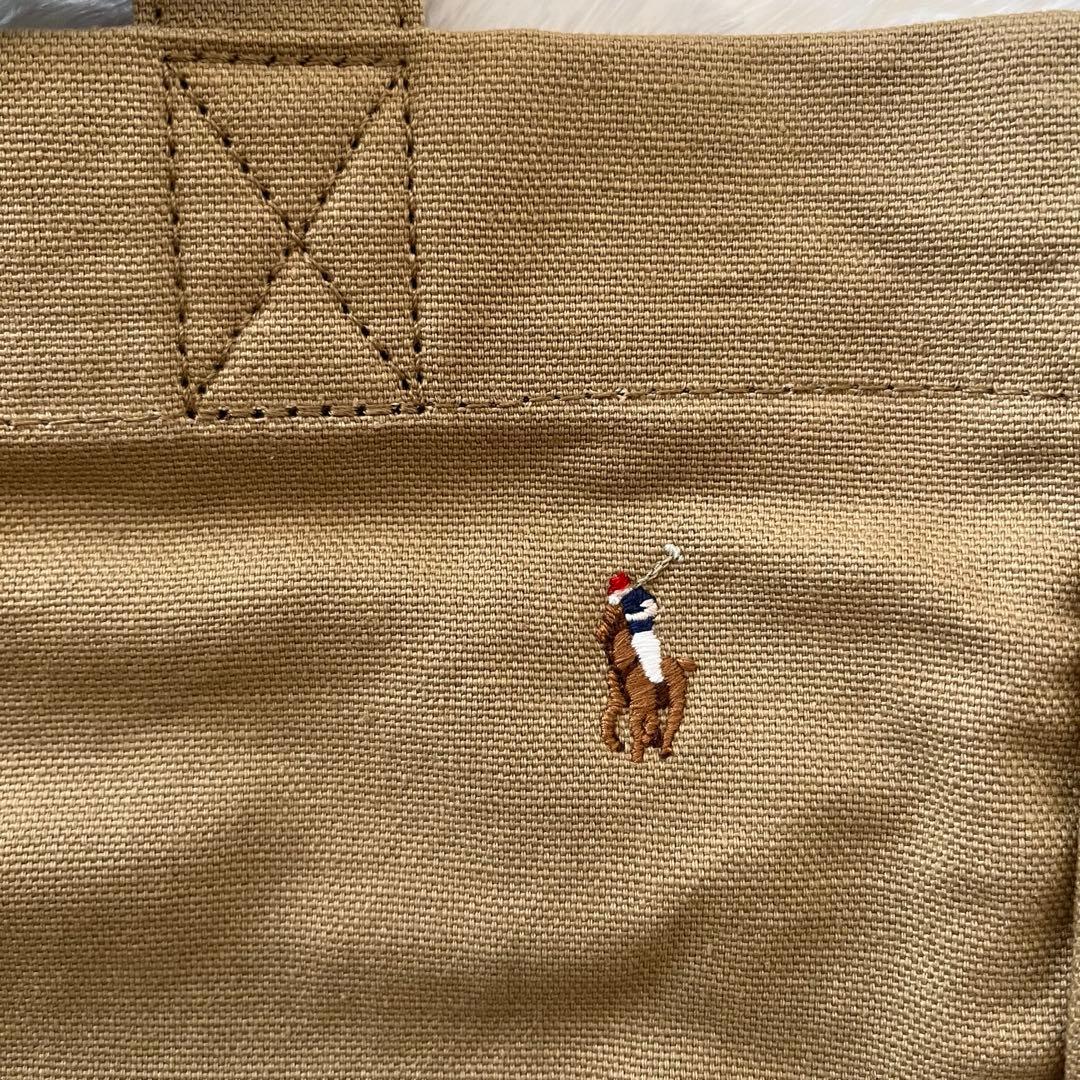 RALPH LAUREN トートバッグ キャンバスショルダー　ポロラルフローレン