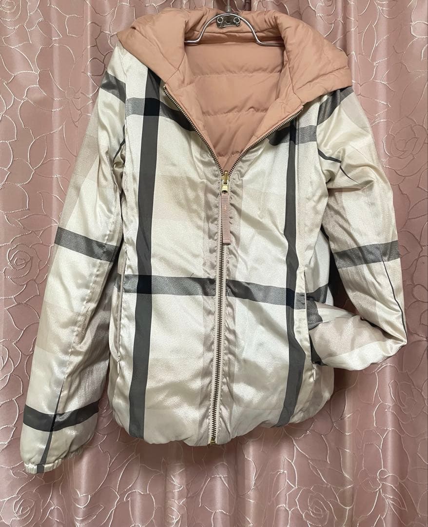 バーバリー ブルレーベル　リバーシブル ダウンジャケット・レディース38【M】