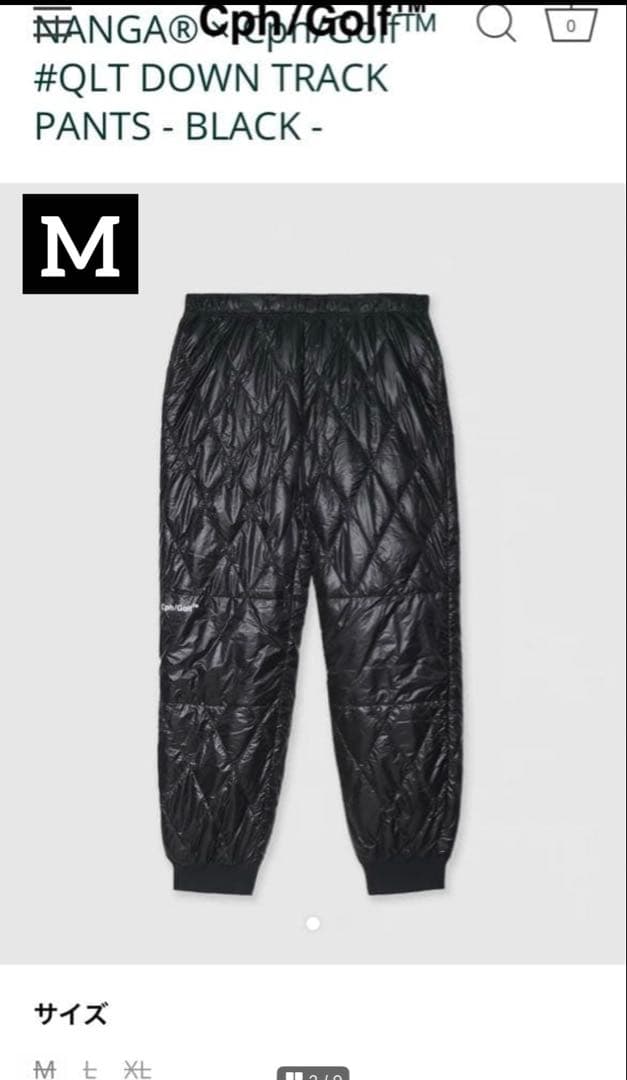 NANGA Captains Helm Golf ダウンパンツ M