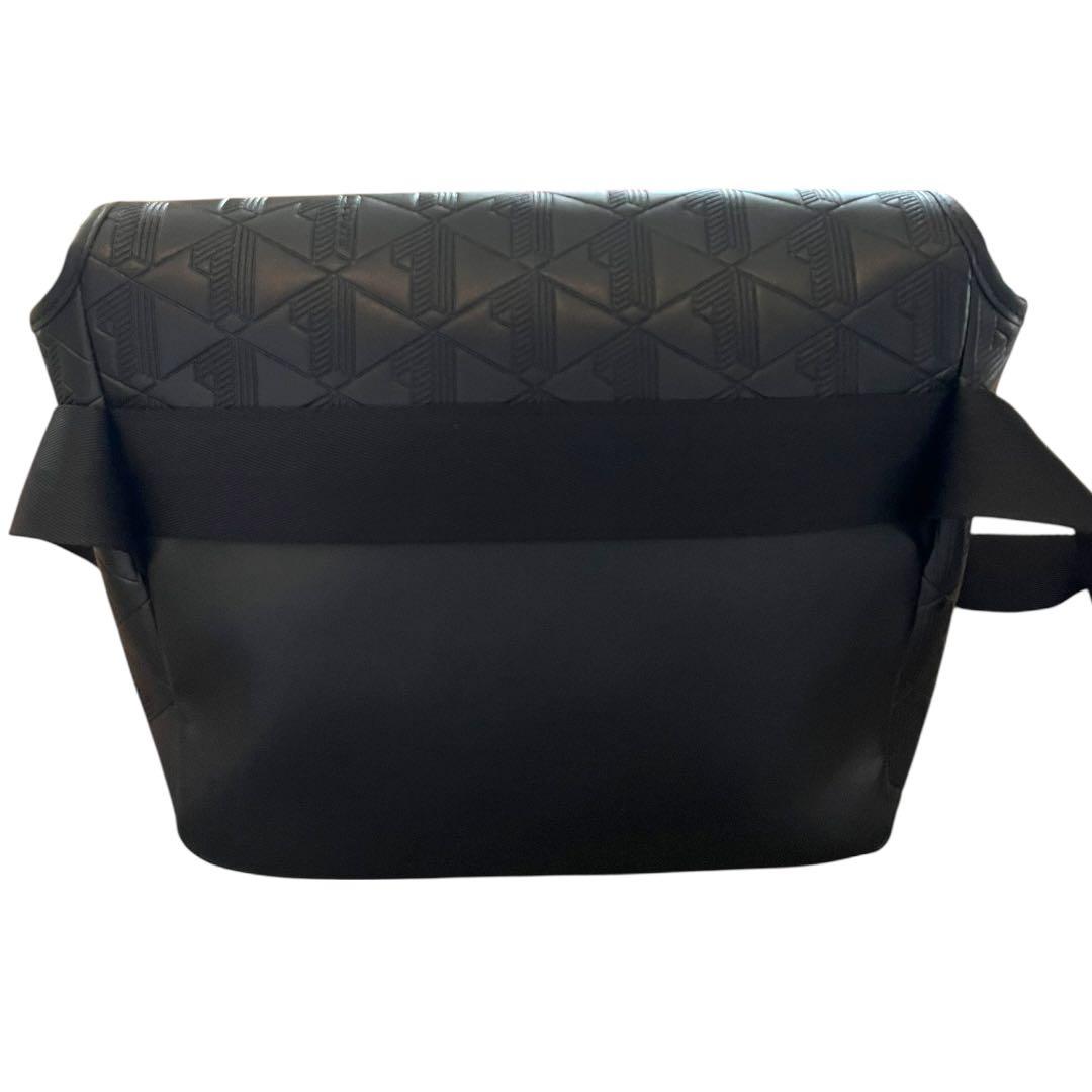 [未使用]ラコステ モノグラム メッセンジャー ショルダーバッグ ブラック