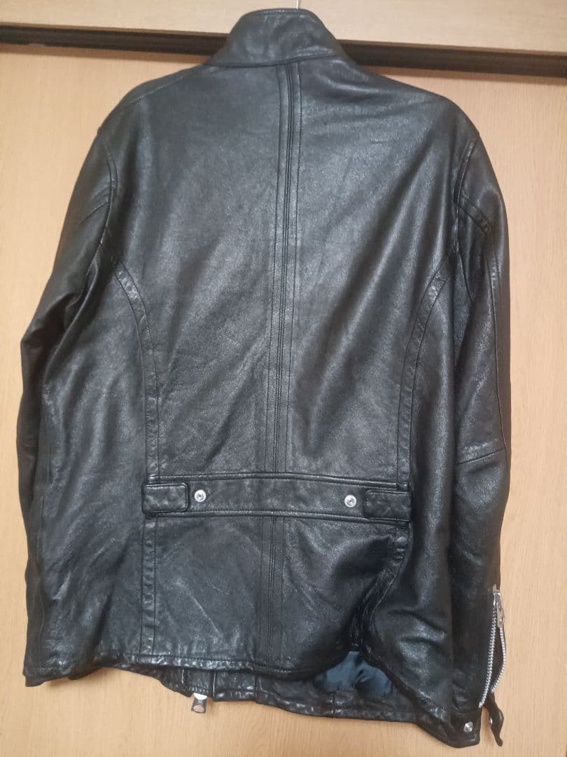 本皮レザー シングルライダースジャケット　ナノユニバース羊革ジャケット美品最終値