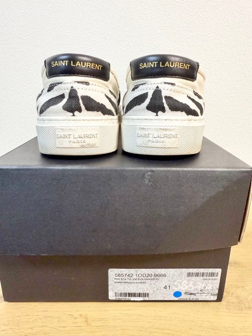 (ソール減り無し)SAINT LAURENT スリッポン　箱・シューズ袋付き