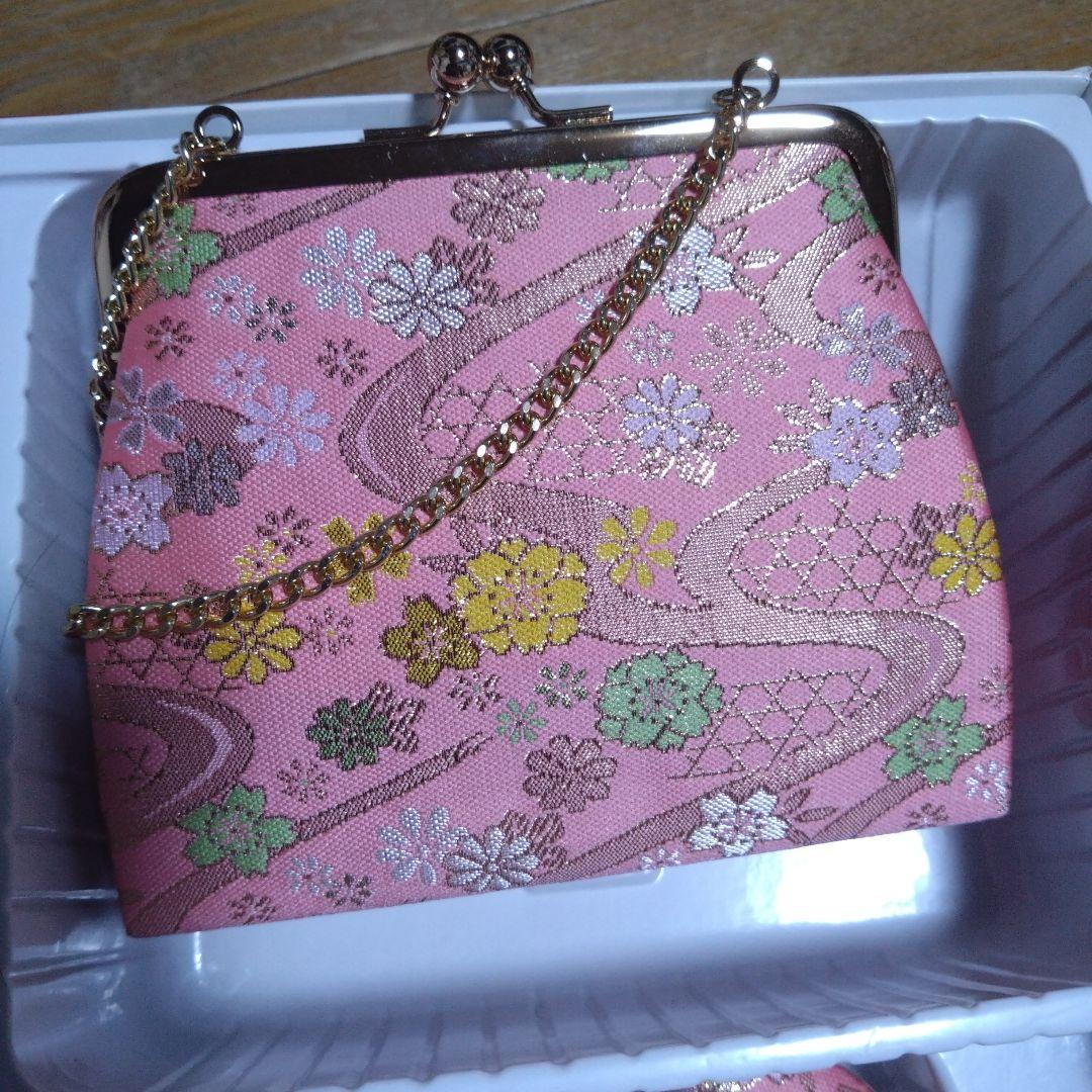 美品★七歳★ピンク 花柄★帯 はこせこ 草履 バッグ