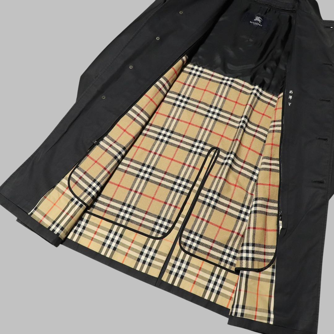 BURBERRY★ノバチェック ライナー ステンカラーコート★ブラック★黒★L