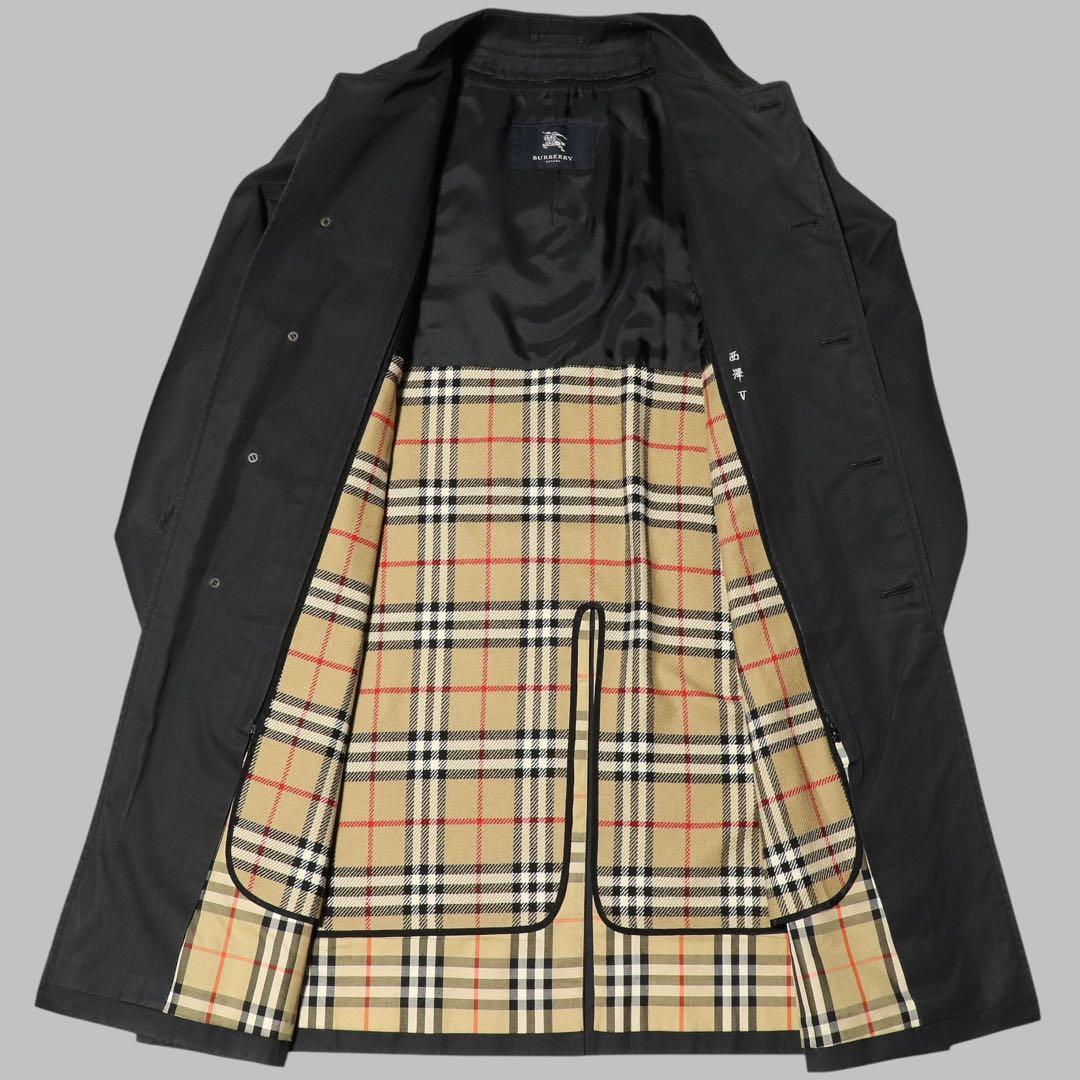 BURBERRY★ノバチェック ライナー ステンカラーコート★ブラック★黒★L