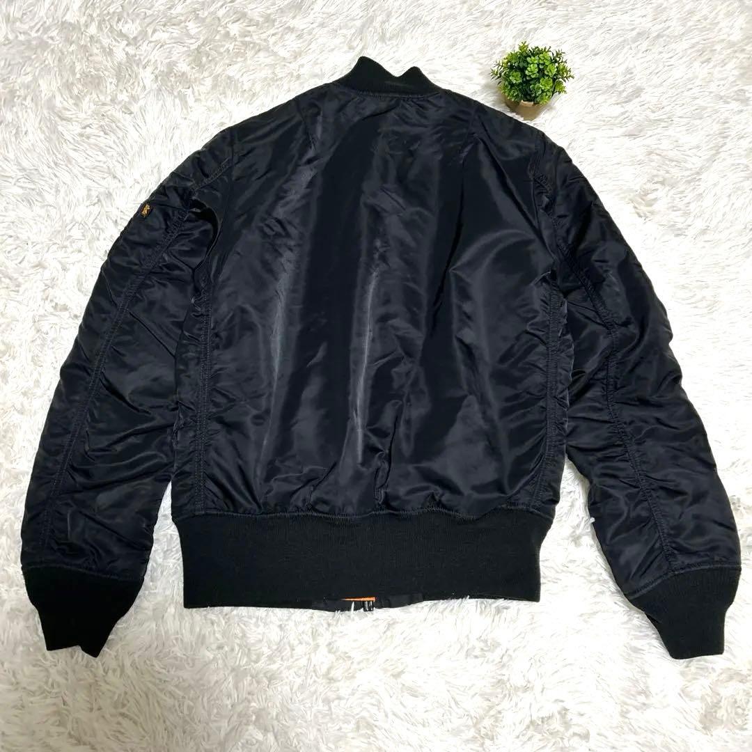 【アルファインダストリーズ】フライトジャケット（S）MA-1 黒　リバーシブル