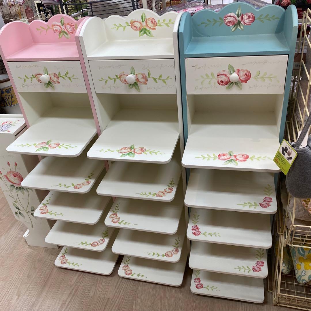 世界に一つだけの花　スリッパラック　ハンドペイント