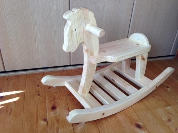 木製ロッキングホース 子供用 もくば