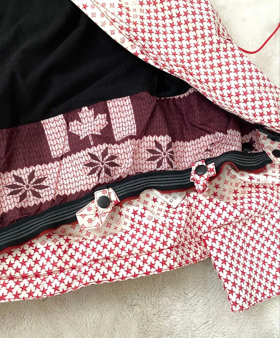 MTN ROCKSTAR HARUMAKI 総柄スノージャケット 赤白