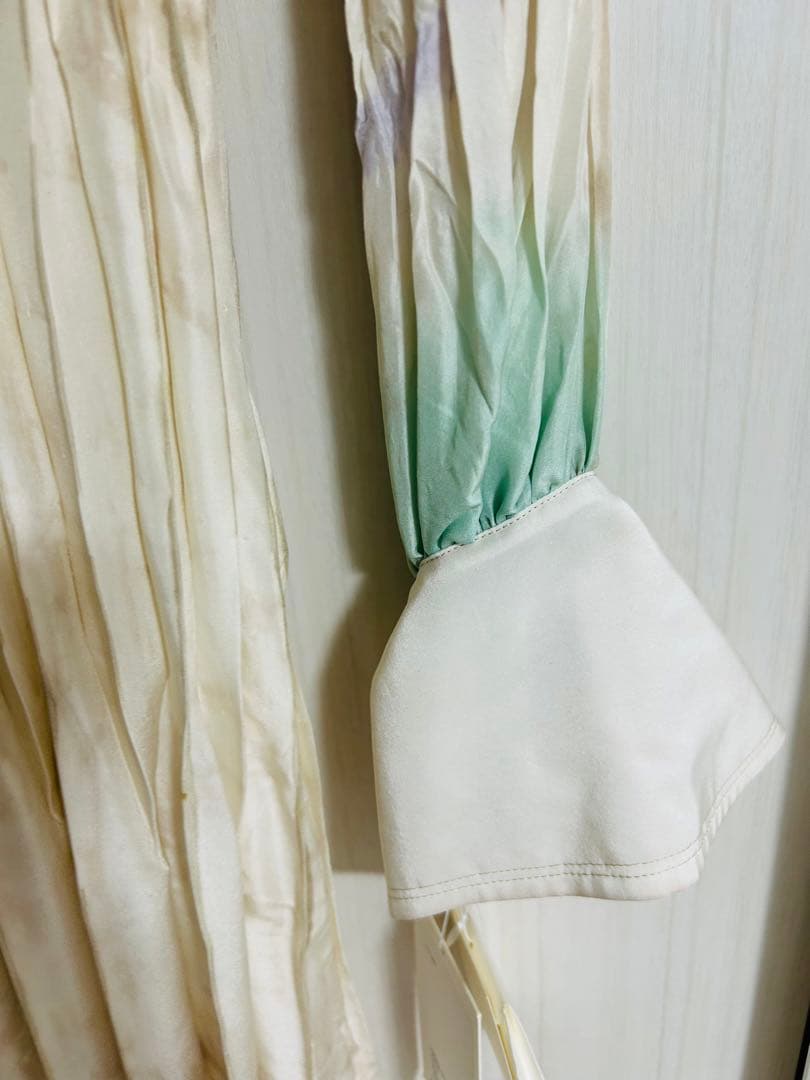 【未使用】Mame Kurogouchi 簾絞り染めシルクシャツドレス