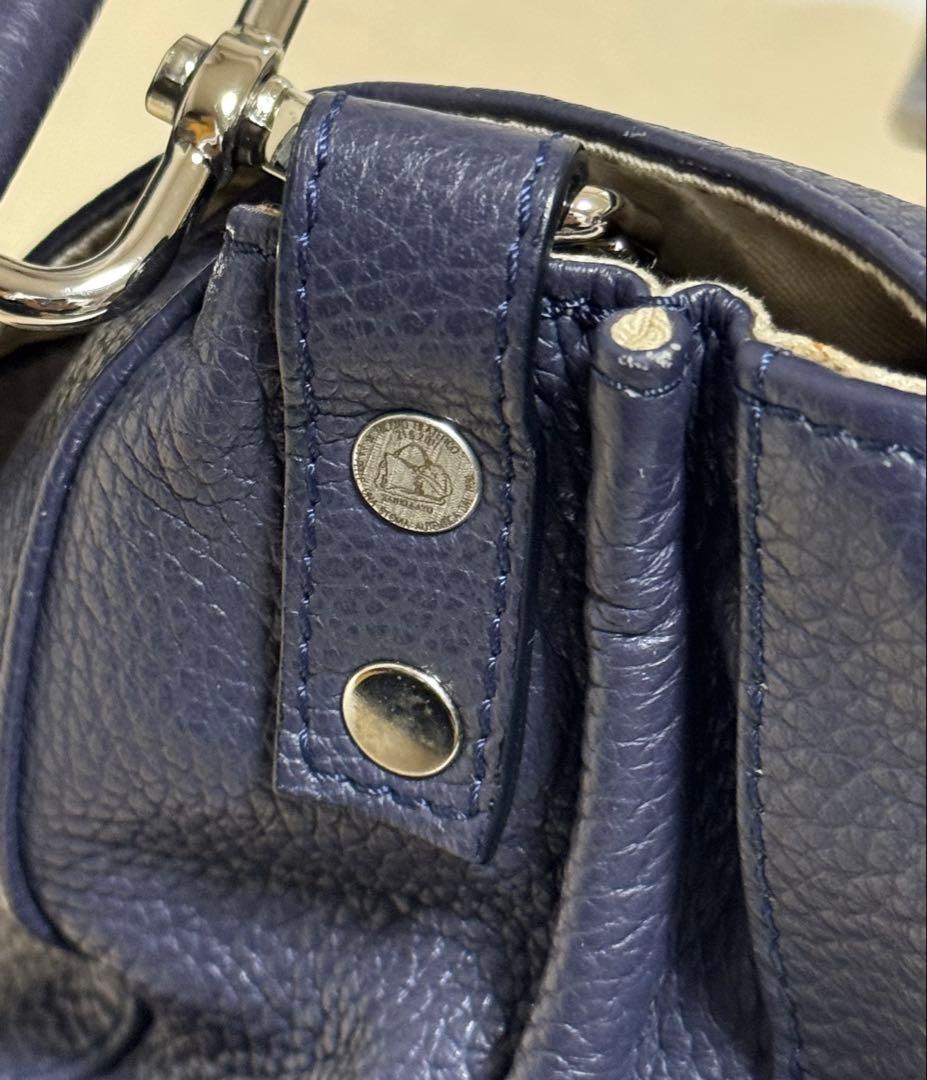 ◆イタリア製！ZANELLATO◆美品！『新型・ポスティーナ Ｍ＋』紺◆