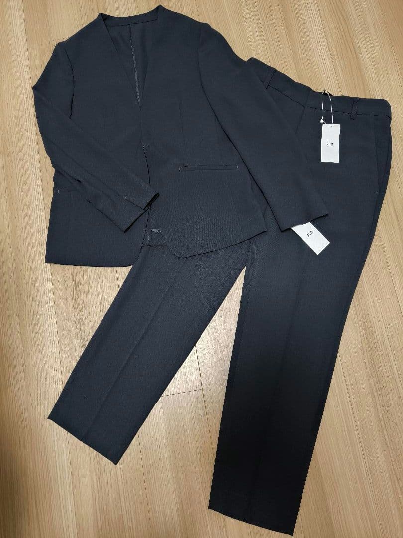 新品 23区 L ダークネイビーパンツスーツセット