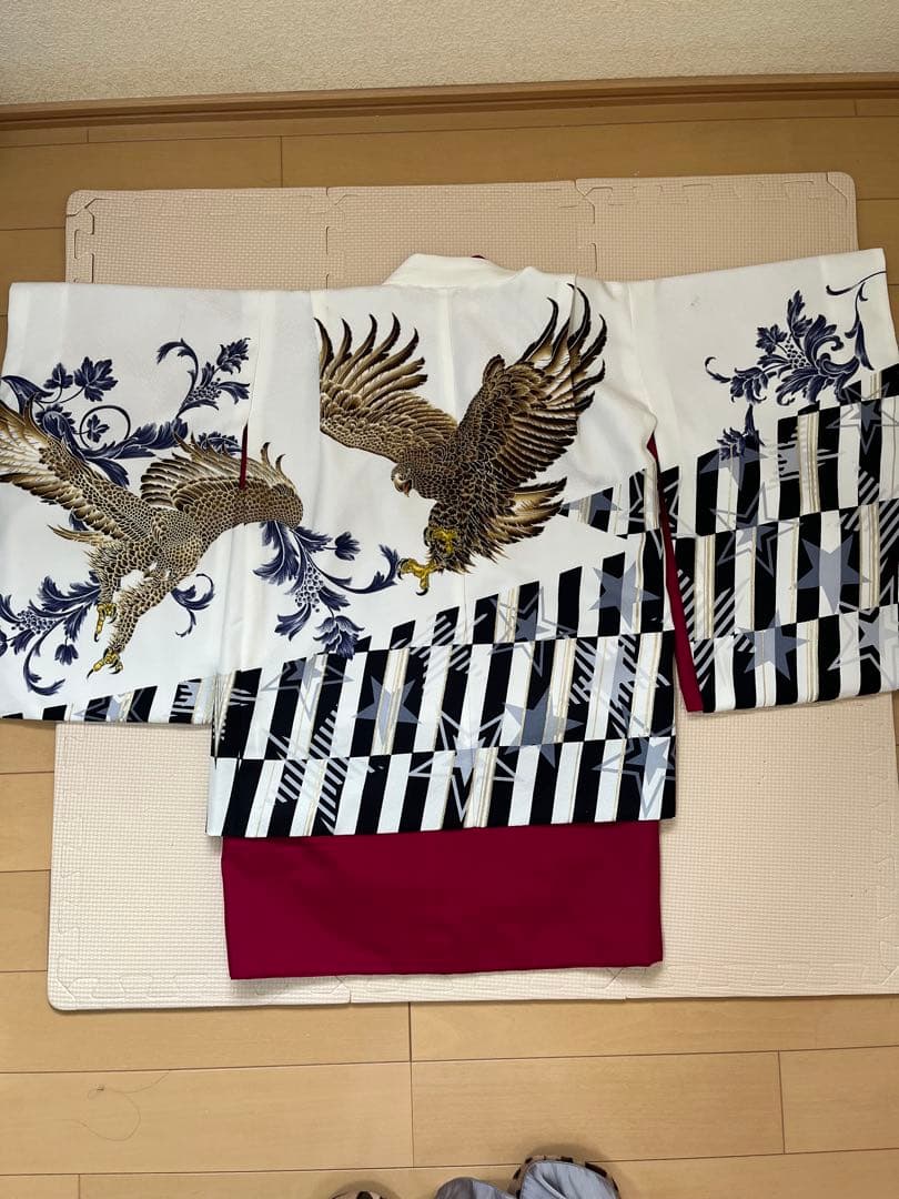 七五三　5歳　羽織2種　U-SUKeKIDSブランド フルセット　雪駄2個