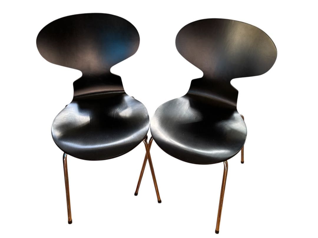 フリッツハンセン アントチェア　ブラック／4本脚　　　2セット