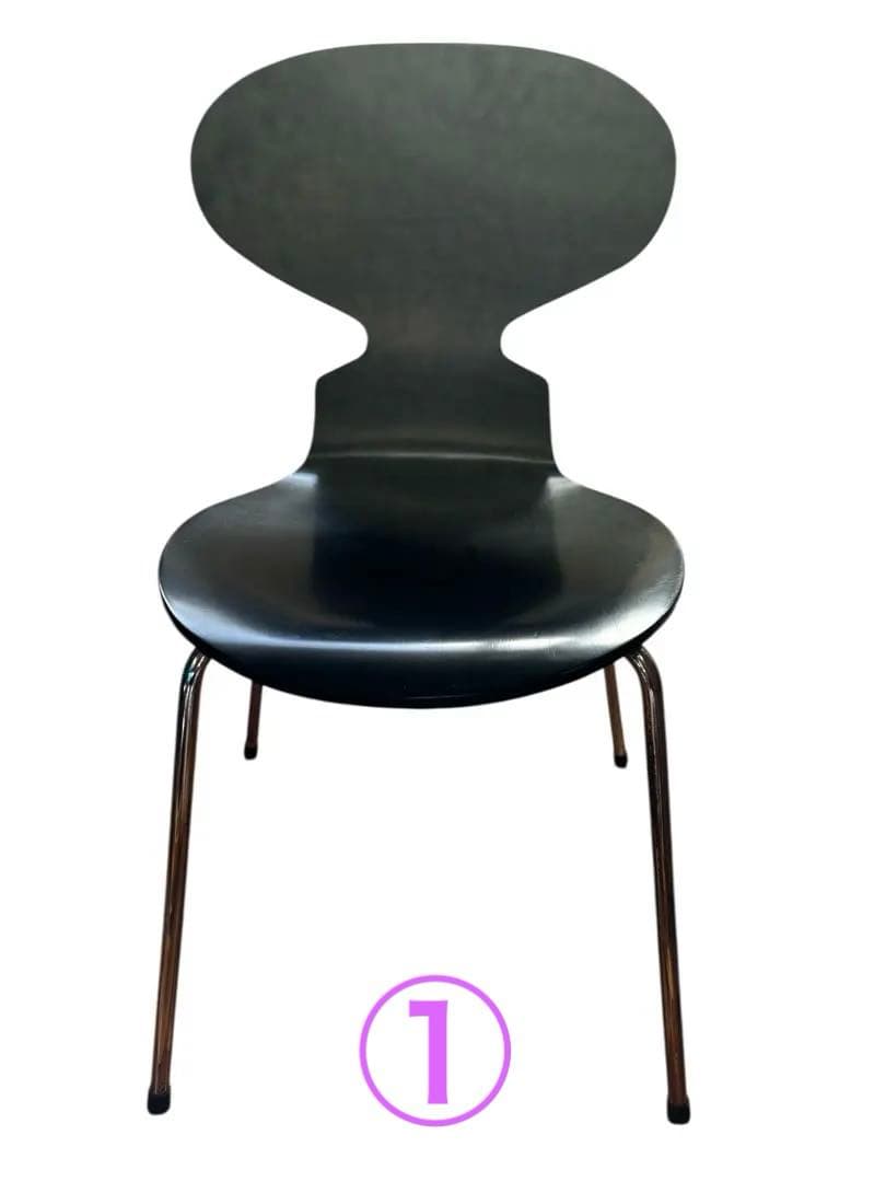 フリッツハンセン アントチェア　ブラック／4本脚　　　2セット