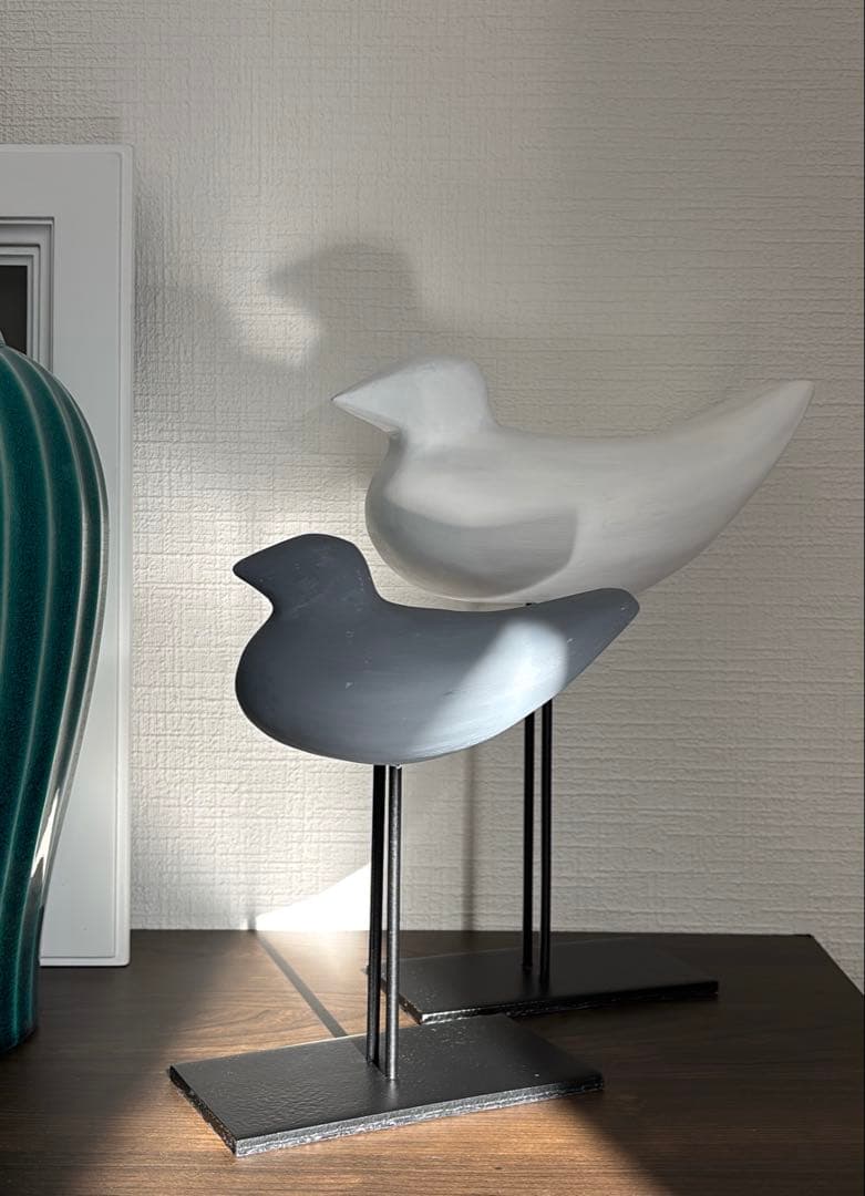 訳あり！アクタスACTUS木製バード大小セット☆鳥オブジェ北欧置物木彫りウッド