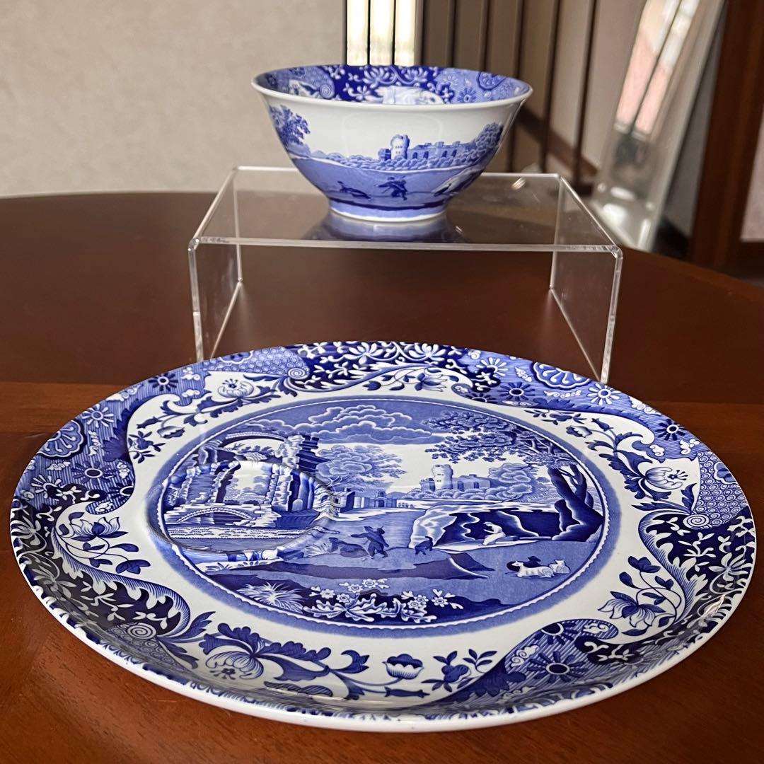 【レア美品】英国製　スポード ★ブルーイタリアン★モーニングセット