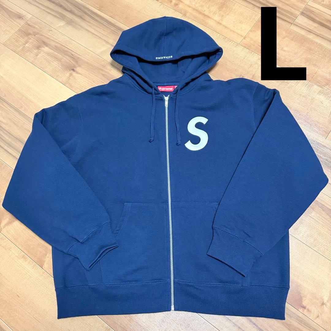 supreme Sロゴ　ジップパーカー
