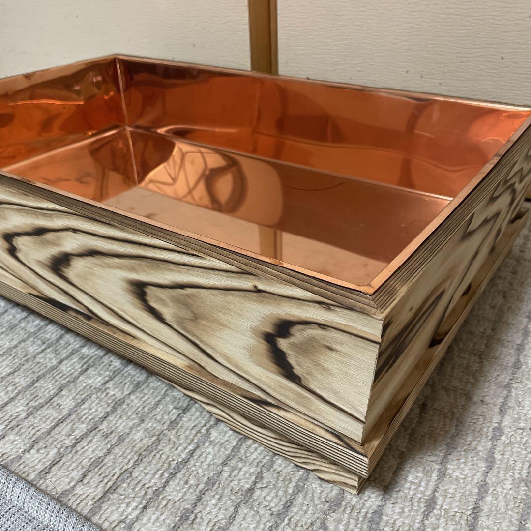 【未使用品】花器　生け花　銅板　水盤　正月