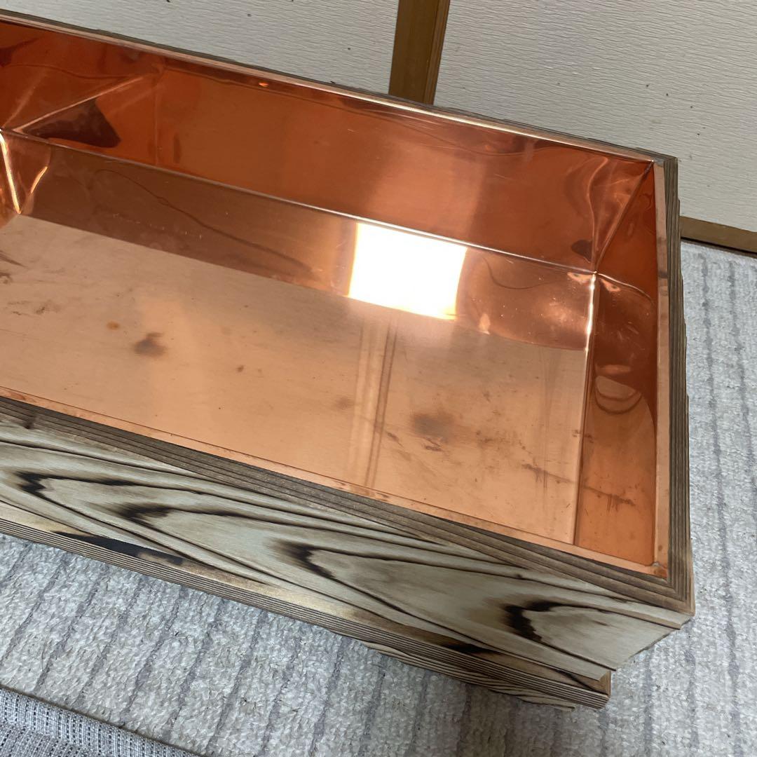 【未使用品】花器　生け花　銅板　水盤　正月