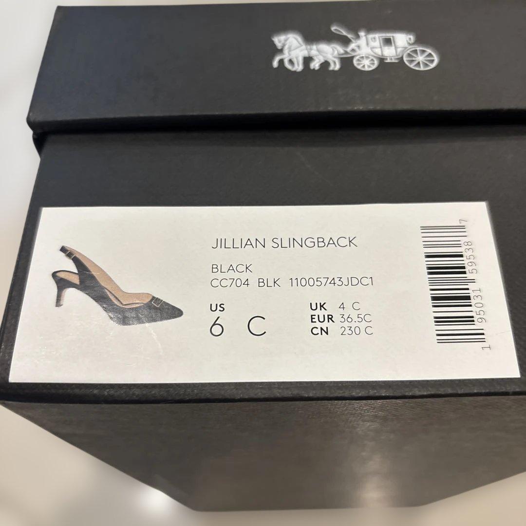 新品‼️COACH ブラック スリングバックパンプス23cm