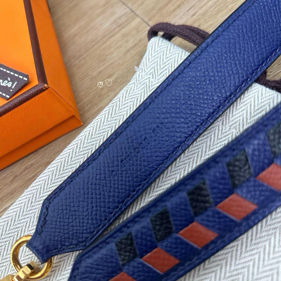 エルメス　トレサージュドゥキュイール25mm　バンドリエールショルダーストラップ