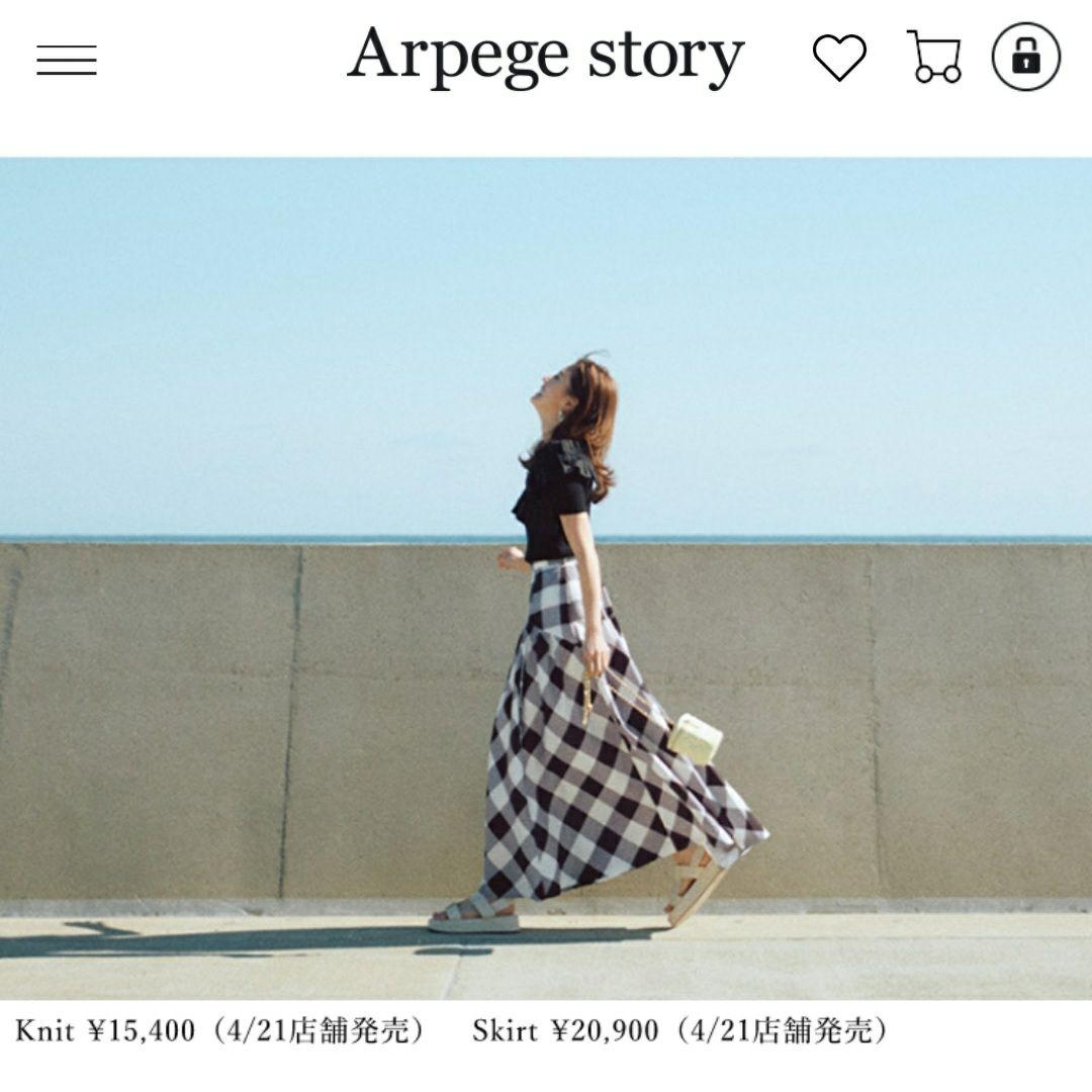 新品タグ付き　JUSGLITTY　タックフレアスカート　ギンガムチェック