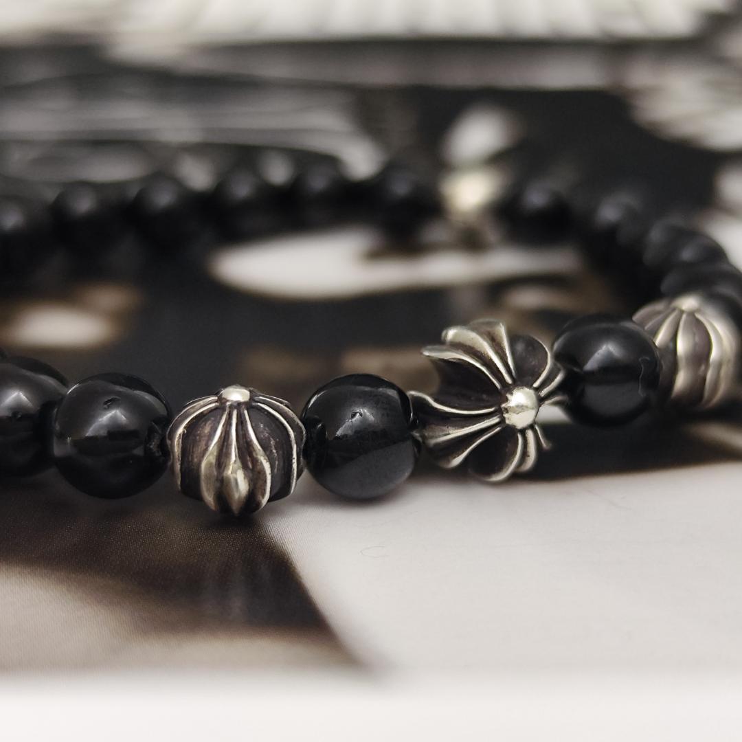 CHROME HEARTS クロムハーツ トルマリン 8mmブレス SV925