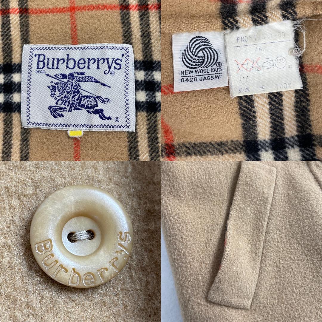 バーバリー　チェスターコート　ダブルフェイス　ノバチェック　ベージュ　ウール