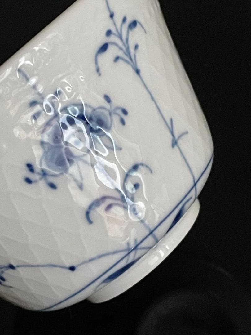 【新品】ロイヤルコペンハーゲン　ブルーパルメッテ 蓋つきカップ2客