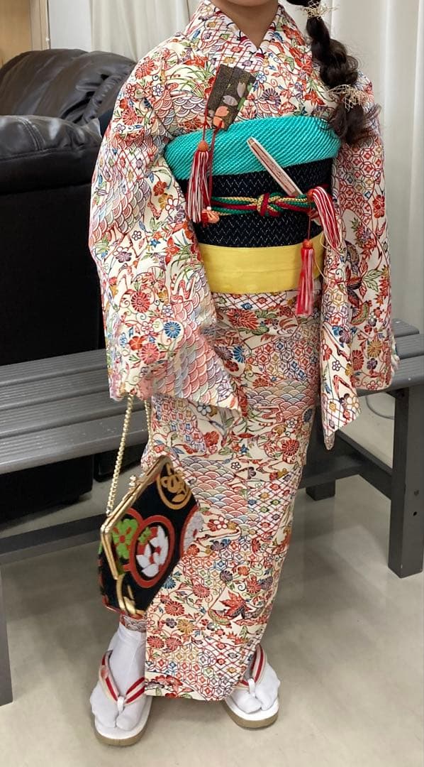 お値下げ中！【アンティーク・レア】沖縄　紅型　着物 羽織セット