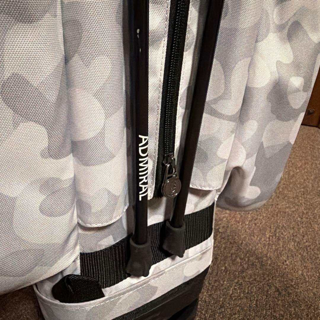 グレー迷彩キャディバッグ スタンド付き