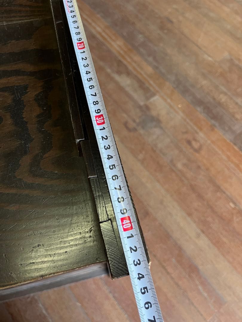 昭和レトロ　アンティーク家具　店舗　古民家　ダークブラウン木製店舗什器