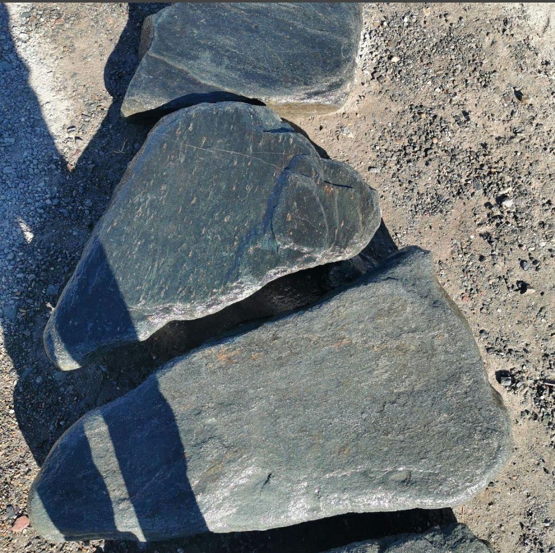 群馬産　青平石　5石セット　庭石　石 鑑賞石　庭　坪庭　ガーデニング