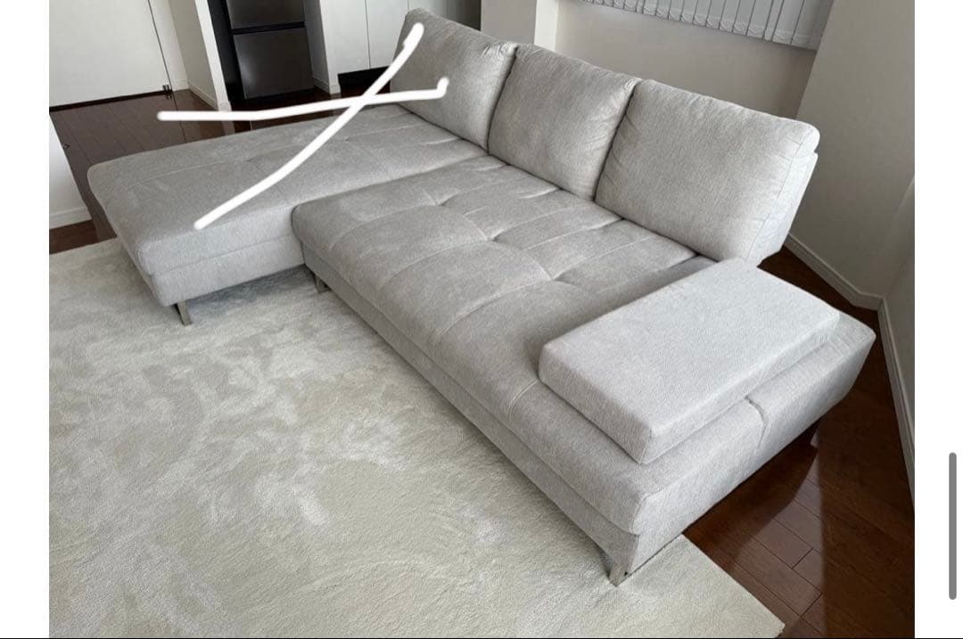 東京インテリア　ソファ8198 2PR+COUCH LAR275-17 LGY