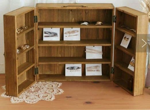 新品　アンティークウッドディスプレイトランクボックス　マルシェディスプレイです。