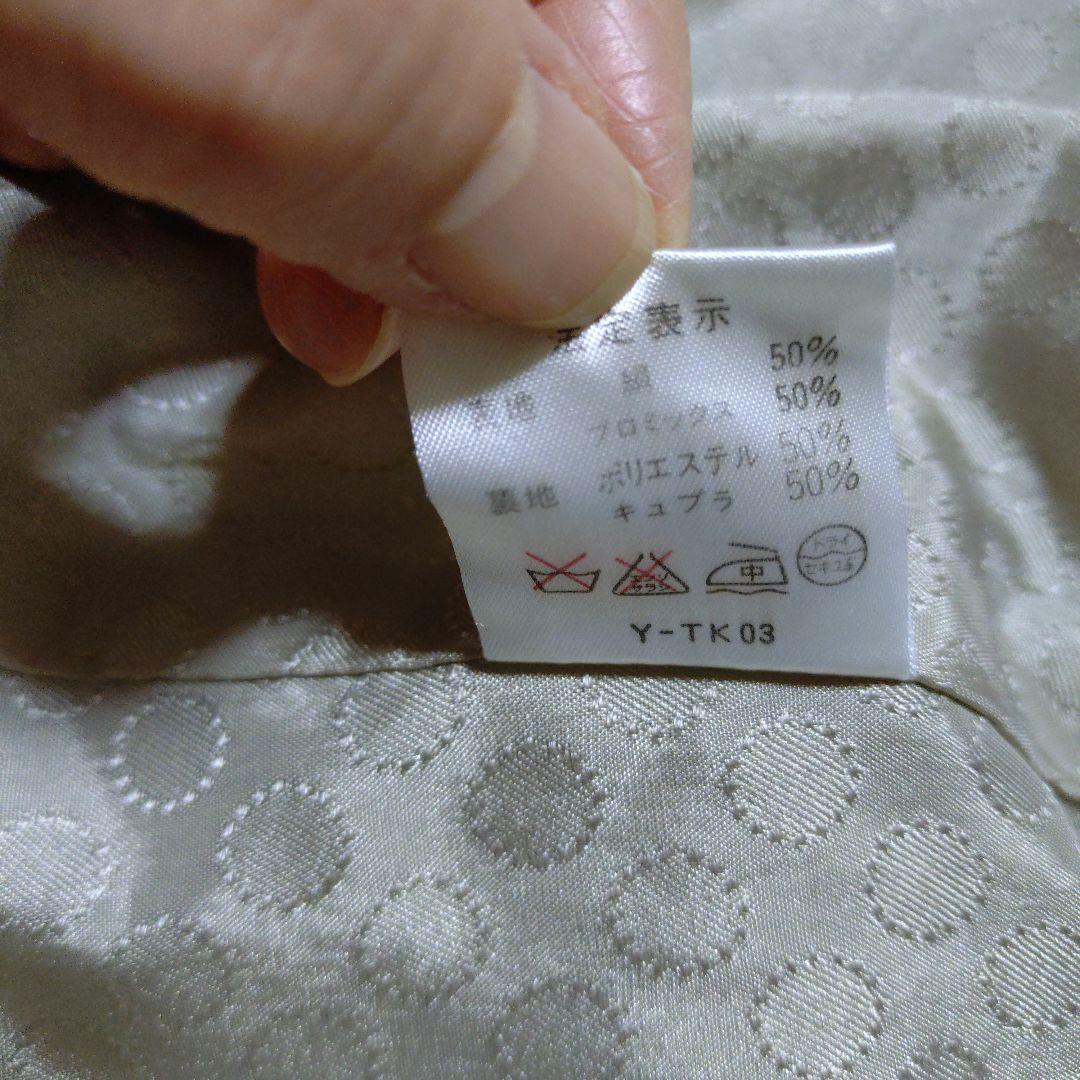 ヴィンテージChristian Dior グレー トレンチコート　サテン仕上げ