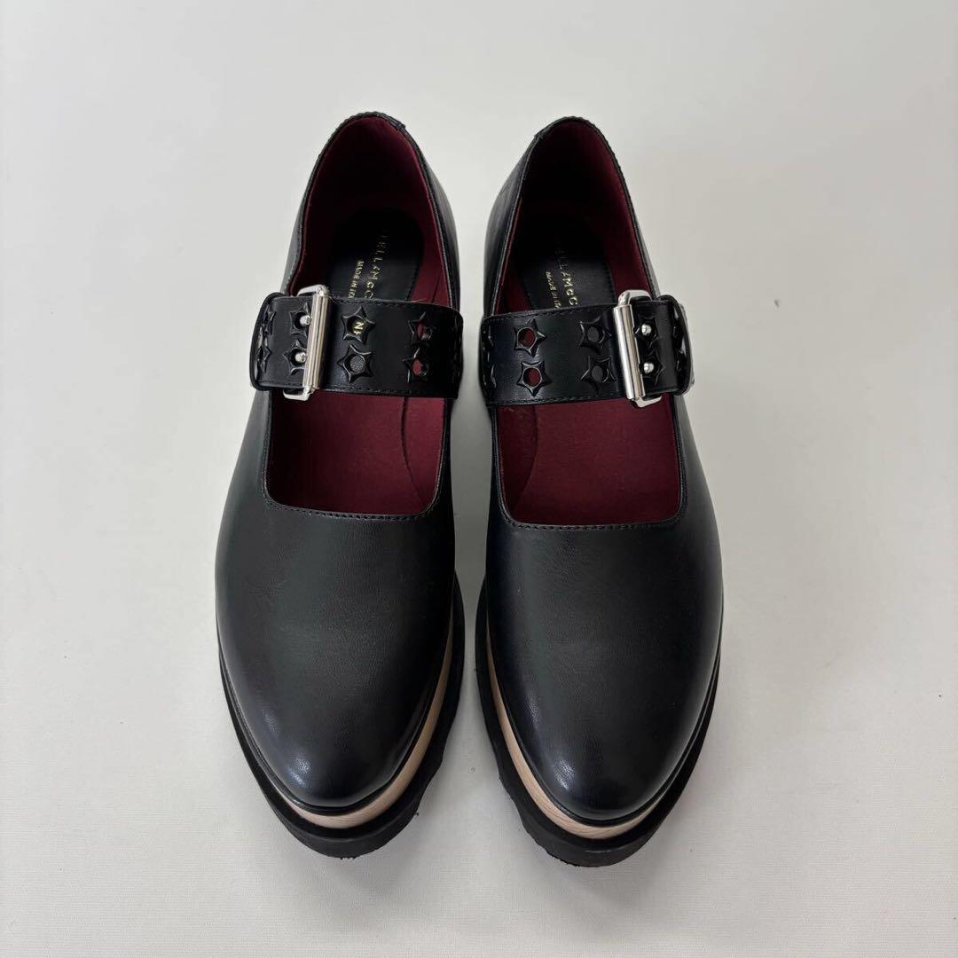 良品 ステラマッカートニー ストラップ シューズ 厚底 ブラック サイズ 35