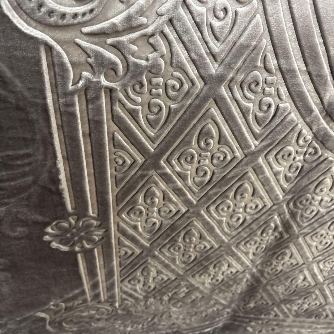 グレー ラグ 185cm×185cm ボリュームタイプ