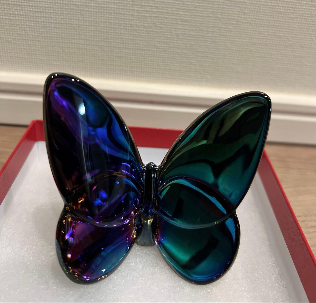 Baccarat バカラ　バタフライ　スカラベブルー
