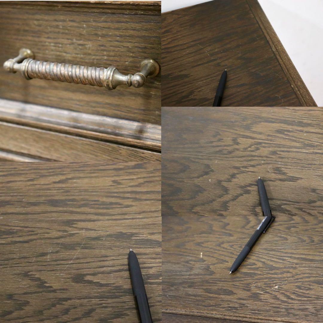 GMHK858○神戸家具 洋家具 7段チェスト 整理箪笥 収納家具 彫刻 鉄金具