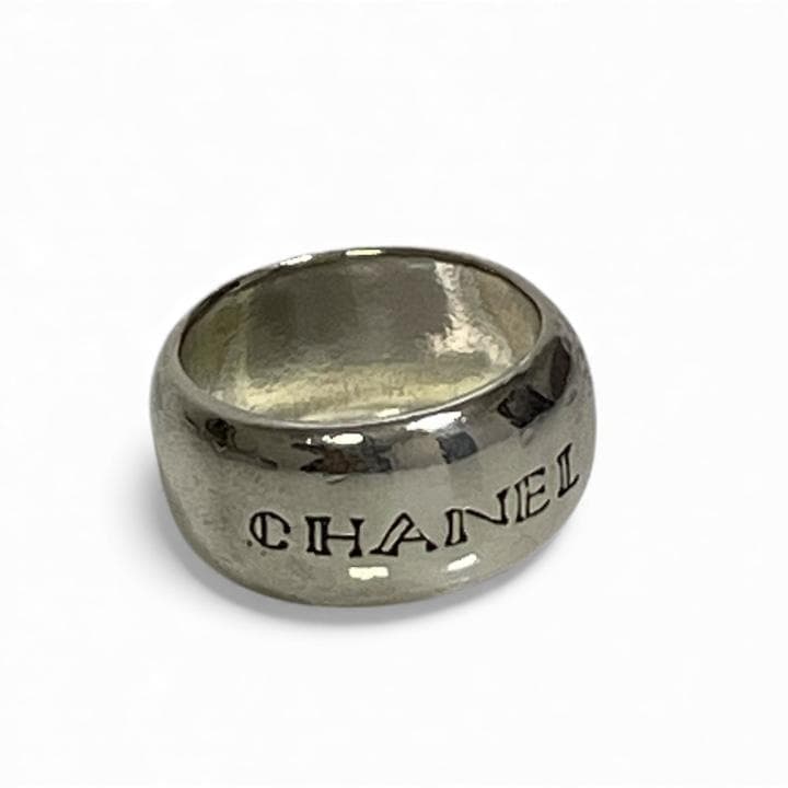 【CHANEL】ロゴリング シルバー 指輪 約12号 シルバー ユニセックス