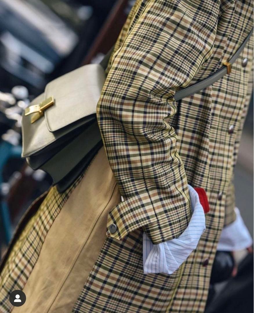 セリーヌ CÉLINE チェック柄トレンチコート36