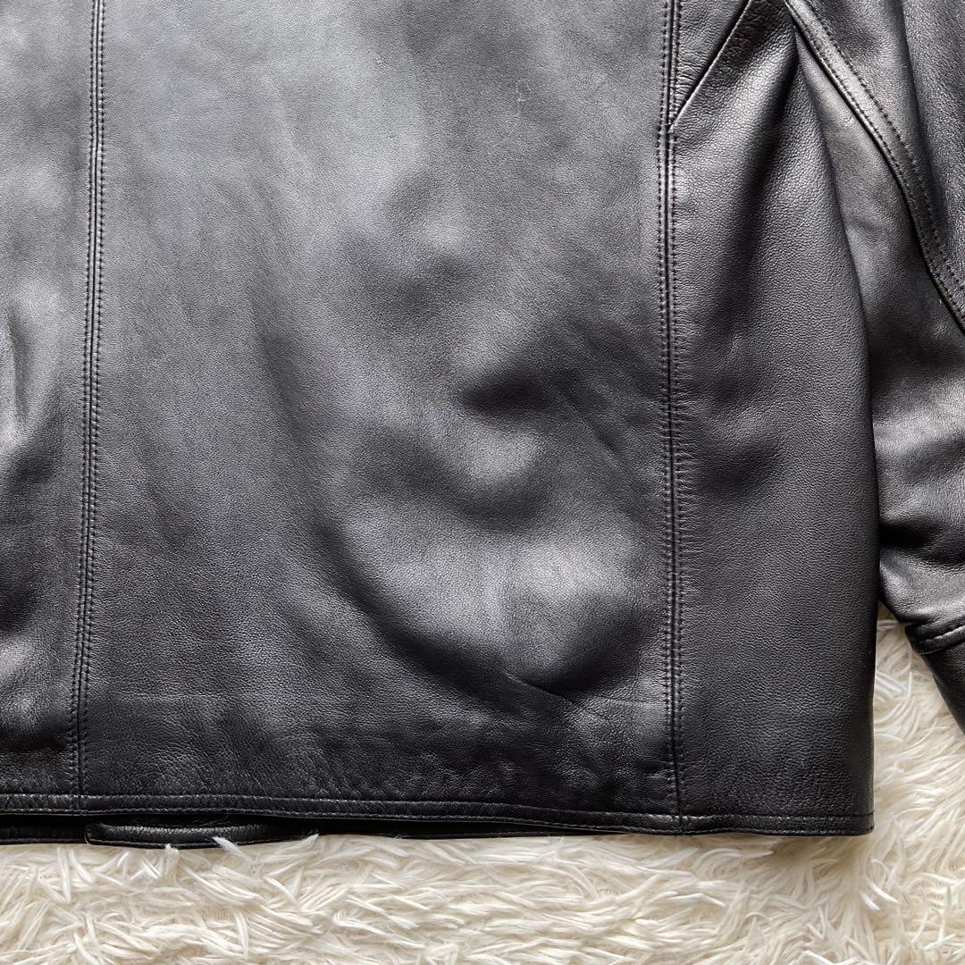 人気✨BEAMS シープスキン　レザージャケット　カーコート　本革　ブラック　M