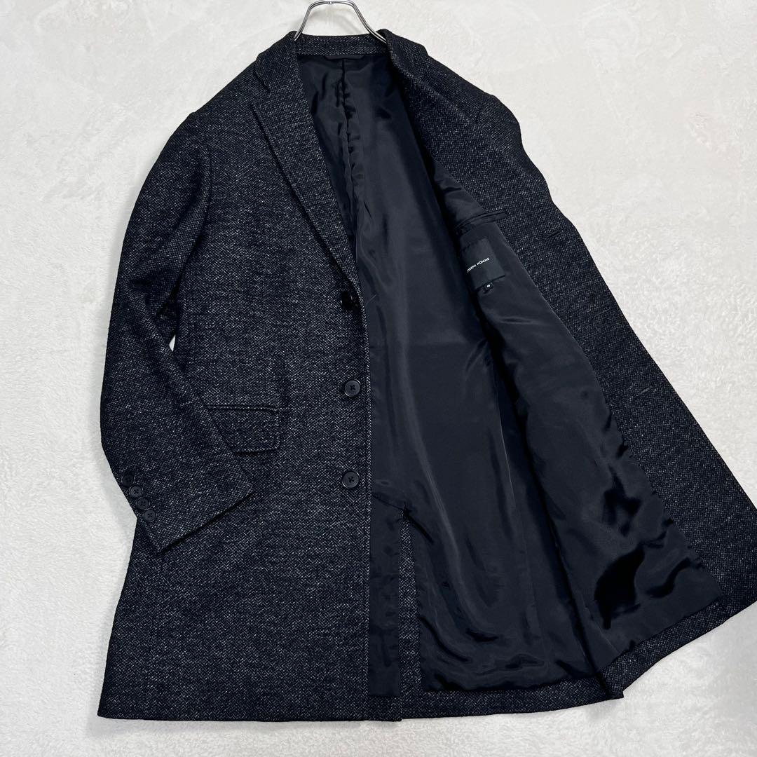 美品『ジョゼフ オム』ツイード チェスターコート ヘリンボーン フォーマル 48