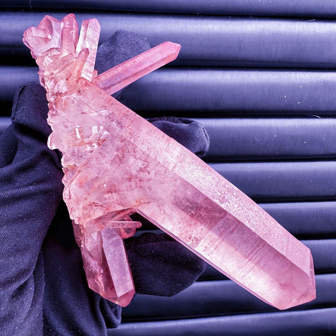 希少❗️絶品❗️超綺麗♡超強いパワー ピンクヒマラヤ クラスター水晶天然石A1536