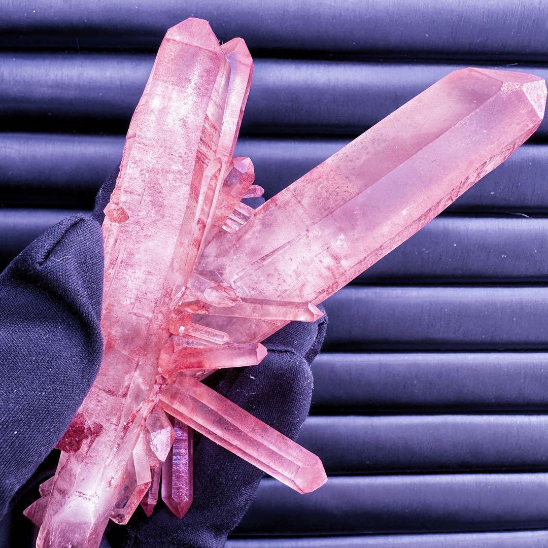 希少❗️絶品❗️超綺麗♡超強いパワー ピンクヒマラヤ クラスター水晶天然石A1536